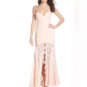 NEW Fame and Partners The Babe Dress Gown Lace Pink Size US 2 NWT